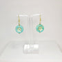 Turquoise and Gold Flower Earrings