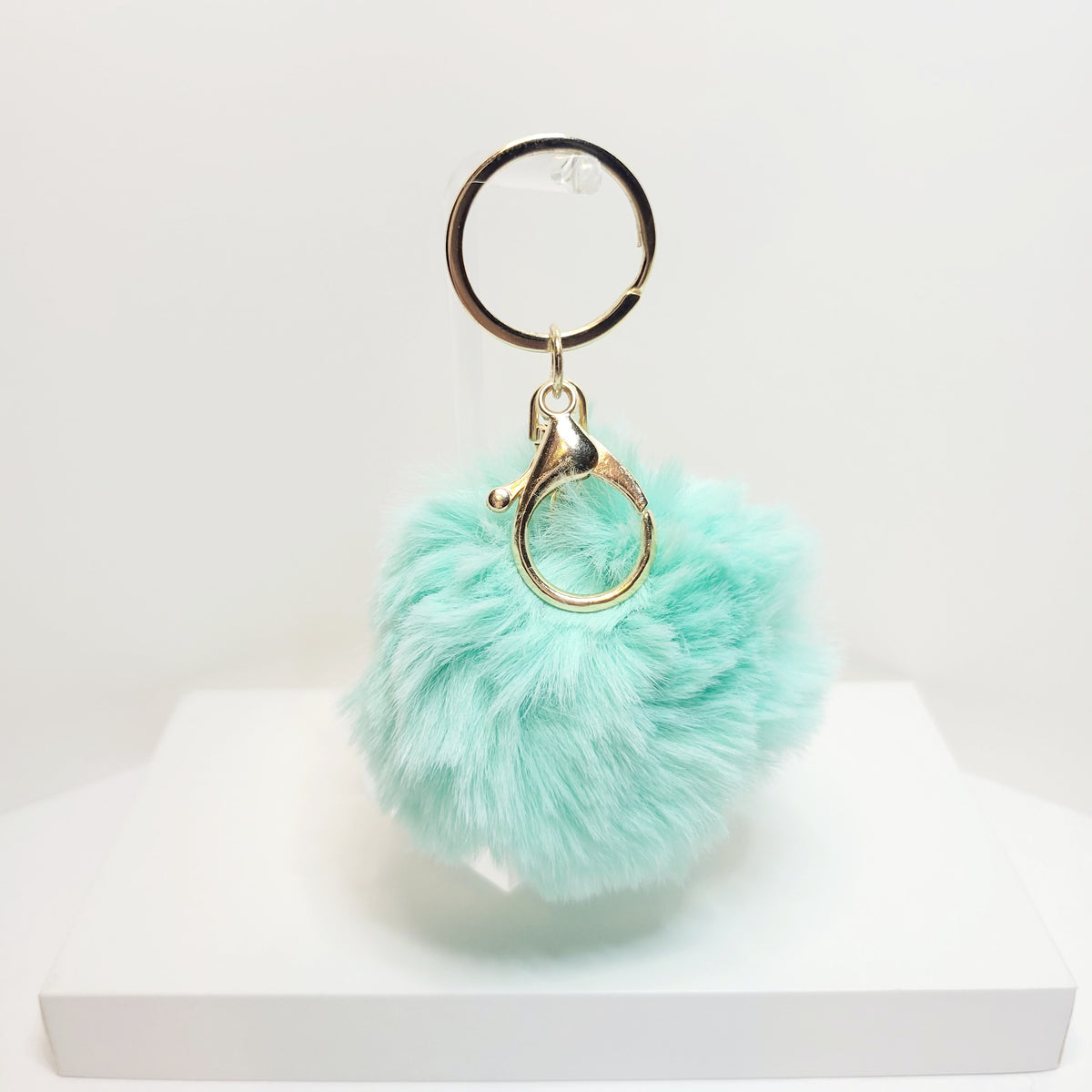 Turquoise Puff KeyChain