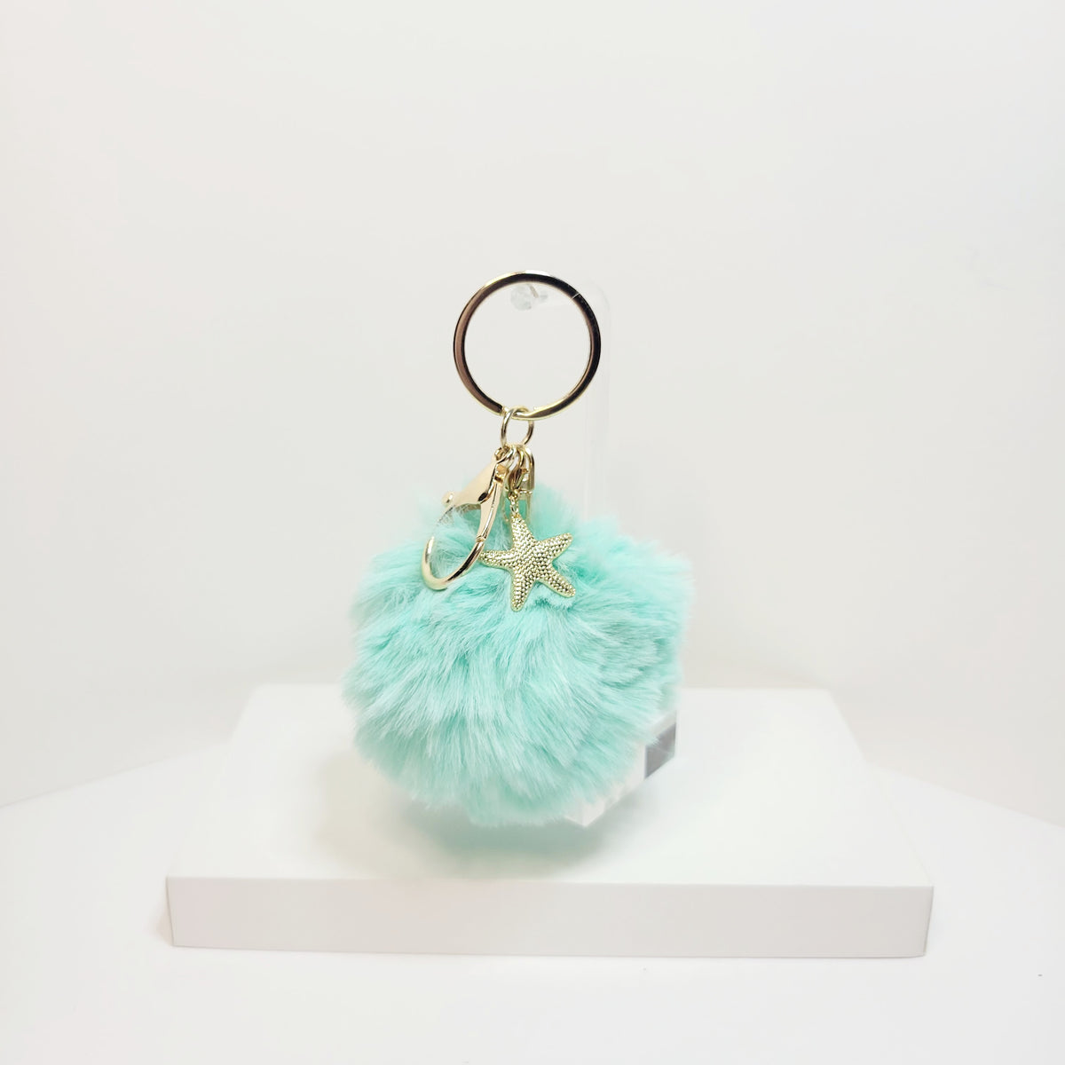 Turquoise Puff KeyChain