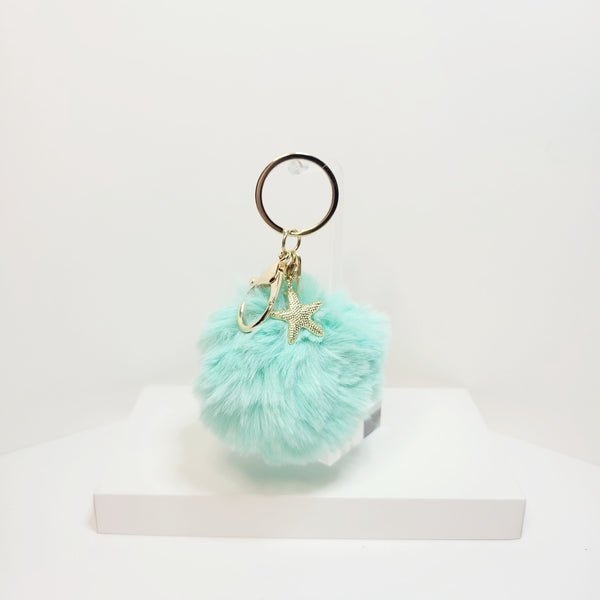 Turquoise Puff KeyChain