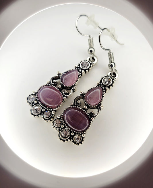 Purple Dream Drop Earrings.