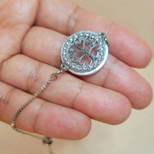 Mother-of-Pearl Tree of Life Bracelet.