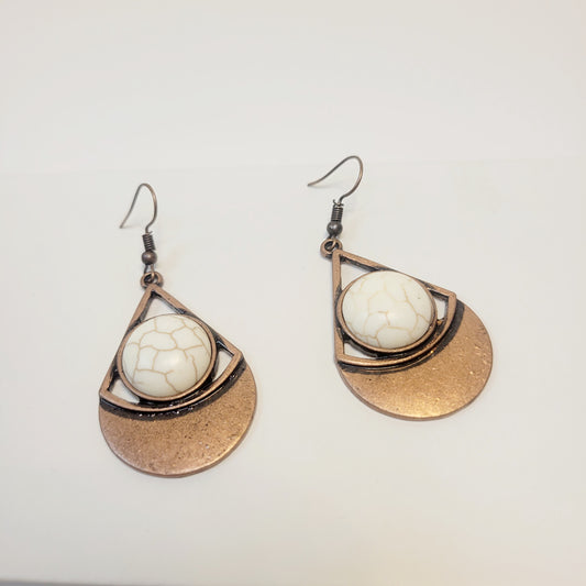 Marble Tear Drop Earrings