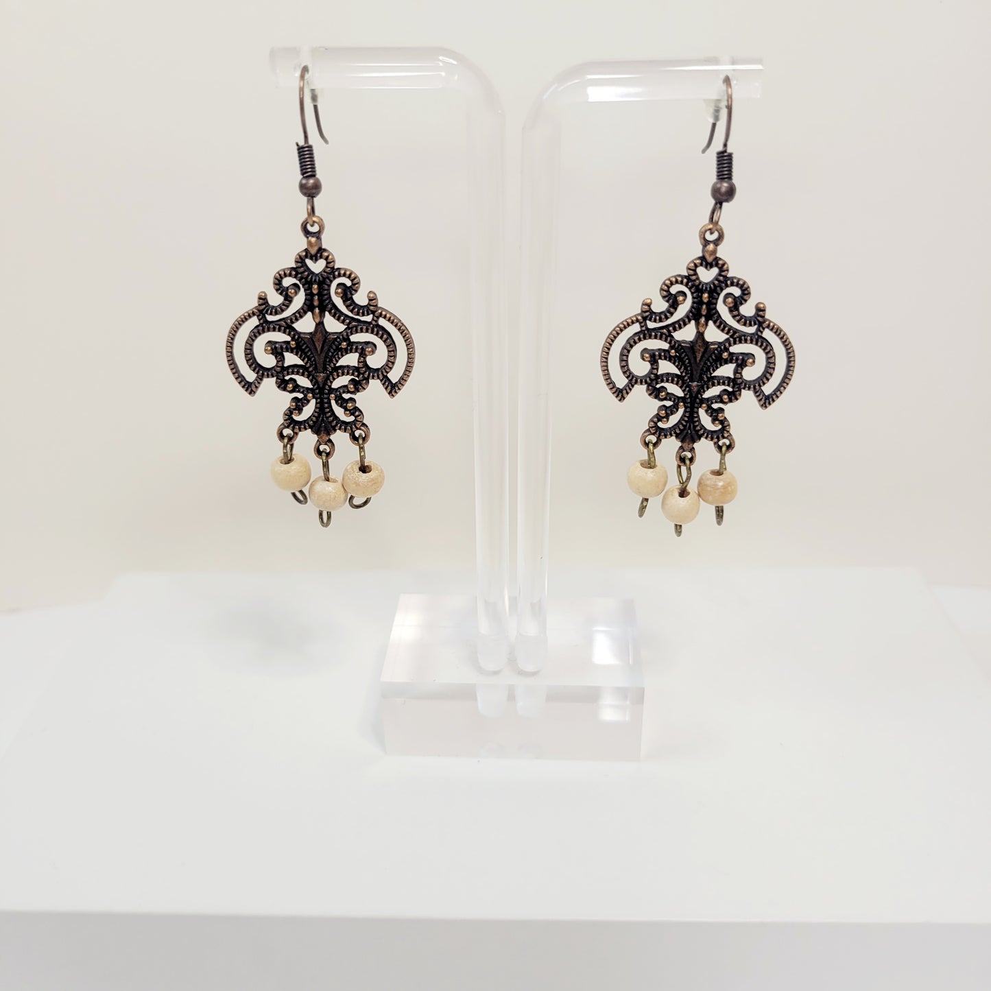 Filigree Style Bronze Earrings
