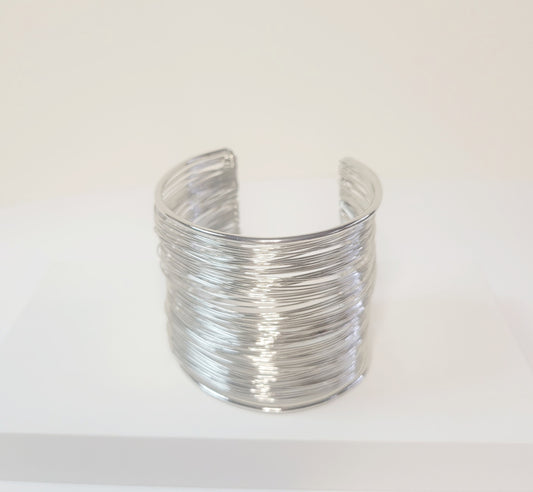 Simple Style Silver-toned Cuff