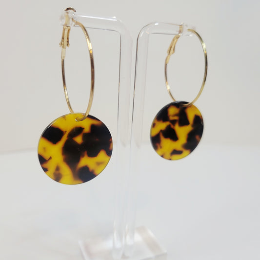 Carey Patterned Hoop Earrings