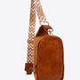 Adjustable Strap PU Leather Sling Bag