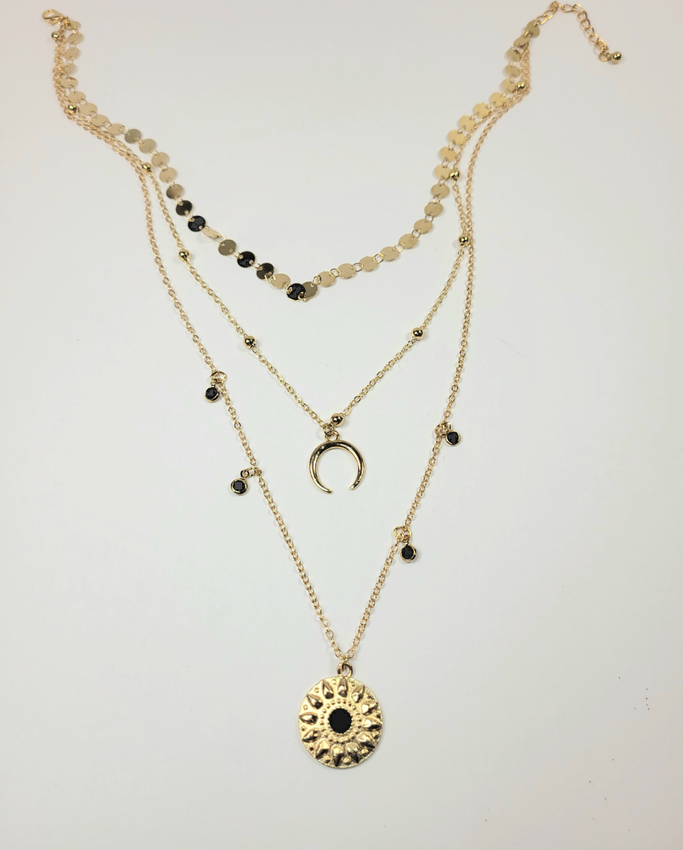 Mystic Black Necklace. Handmade.