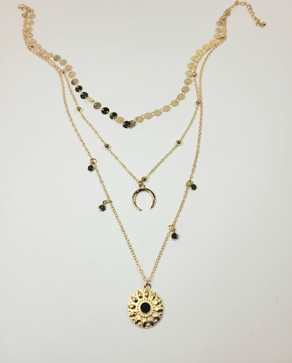 Mystic Black Necklace. Handmade.